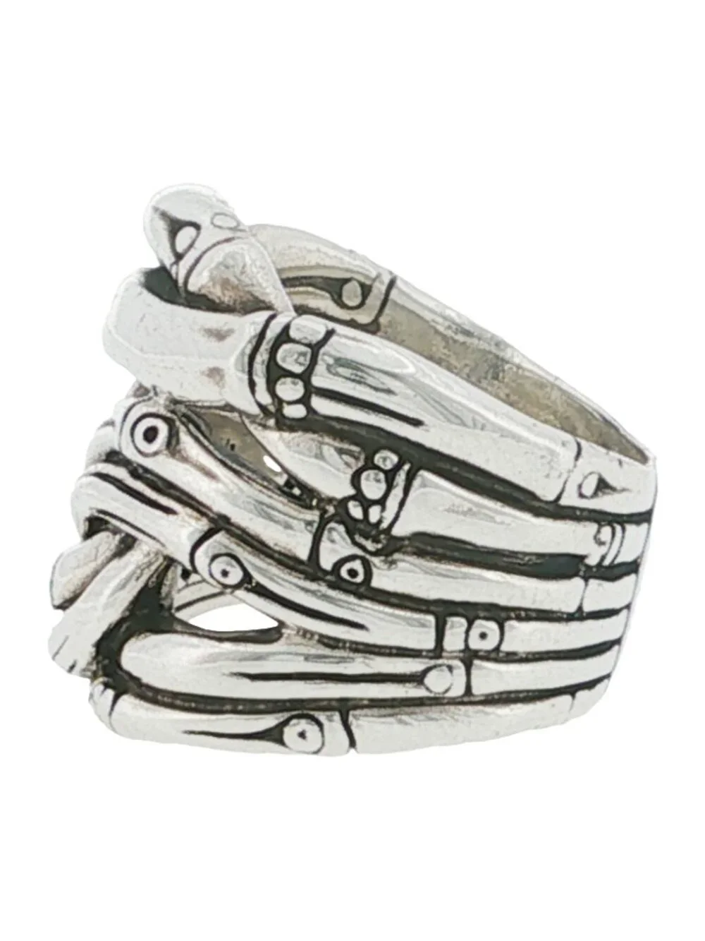 JOHN HARDY 925 Sterling Silver Bamboo Ring Size 7